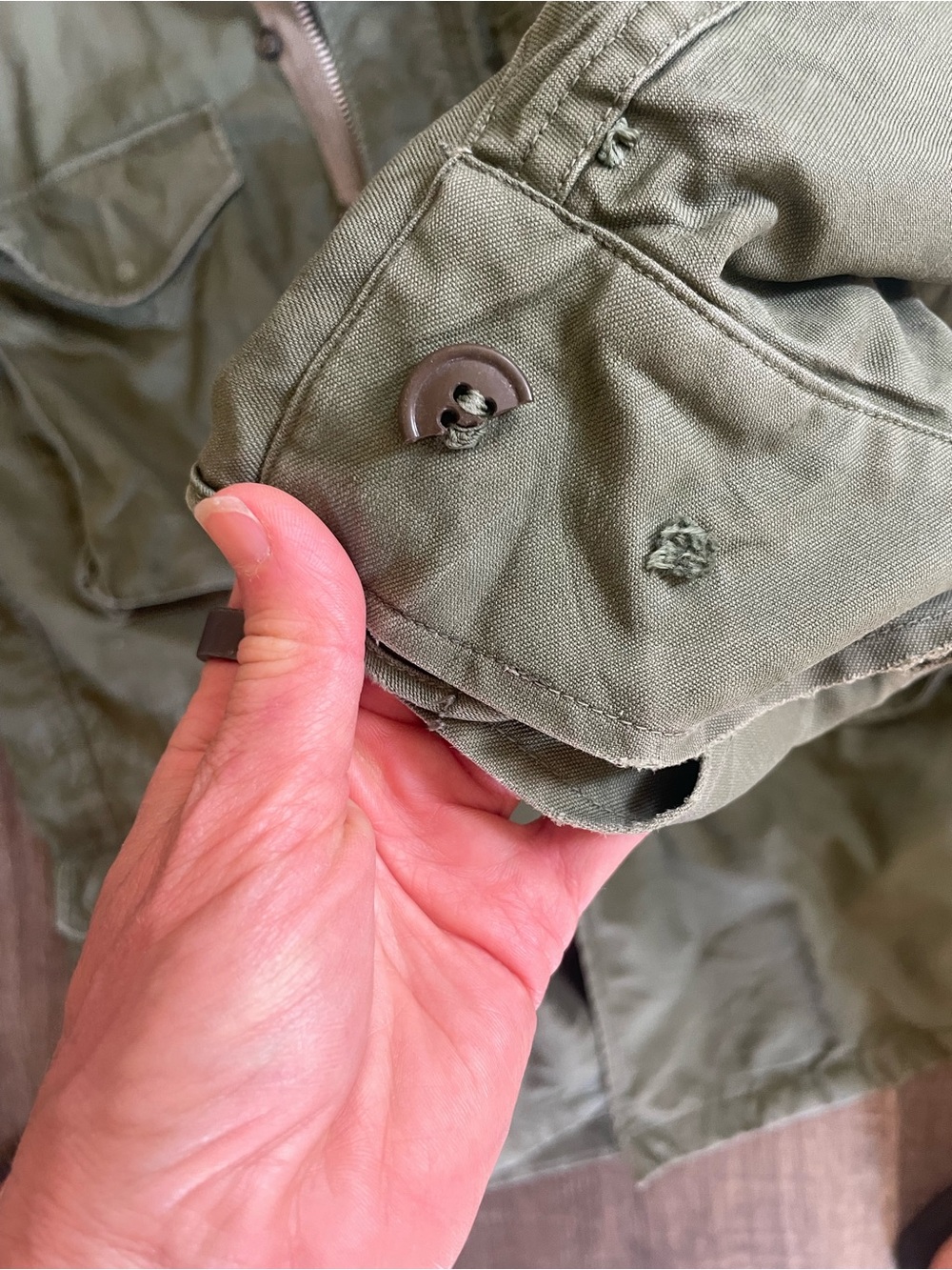 Vtg M1951 Field Jacket. Size Small/Short *flaws* - Picture 10 of 11